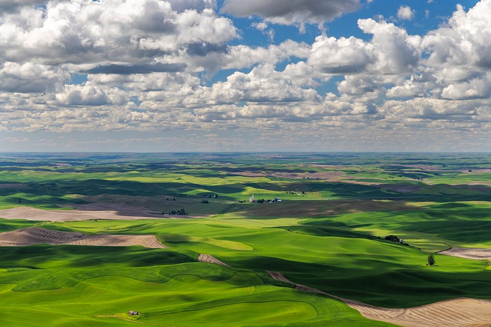 Stormy clouds over rolling hills from Steptoe Butte near Colfax-Washington State-USA art print by Chuck Haney for $57.95 CAD